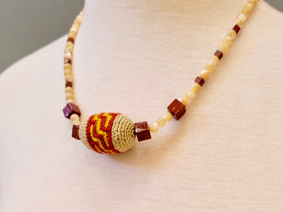 Red and yellow bead beadneclace.jpeg