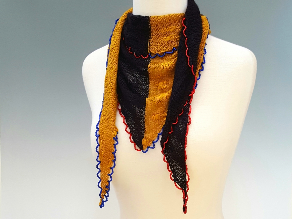 Black & Gold Triangle Scarf black_gold1.jpg