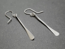 Simplest silver earring