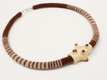 Stone Studded Maple Necklace