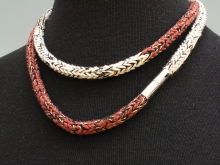 Cinnamon and Ivory Cord Necklace
