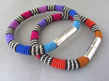 Two bracelets with magnetic catches Two bracelets with magnetic catches