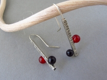 Textured bar earrings