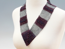 Purple Silk & Seed Beads