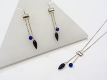 Cylinder Top Earrings and Necklace