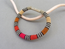 Magnetic catch bracelet, earth tones Magnetic catch bracelet, earth tones