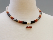Necklace with carnelian