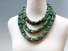Blue and Green Braided Cord
