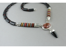 Necklace with Black Onyx Tongue Stone
